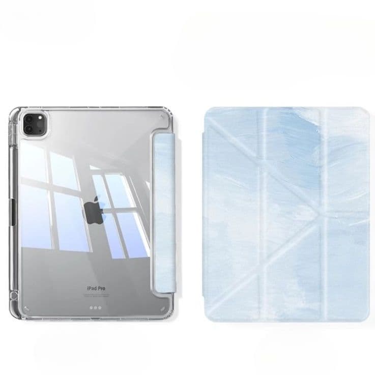 タブレットケース iPad/iPad Air/iPad Pro/mini 水彩画風折りたたみ式保護カバー