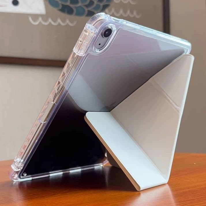 タブレットケース iPad/iPad Air/iPad Pro/mini 透明折り紙スタンド保護カバー