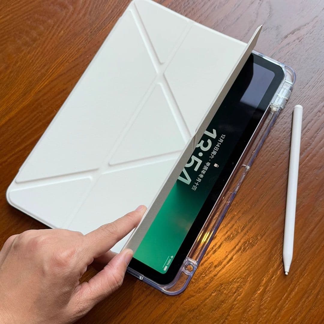 タブレットケース iPad/iPad Air/iPad Pro/mini 透明折り紙スタンド保護カバー