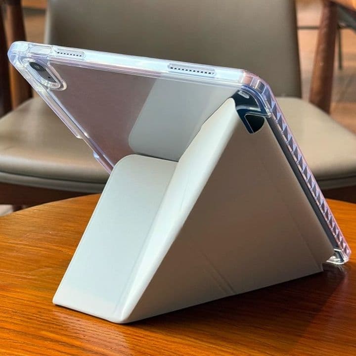 タブレットケース iPad/iPad Air/iPad Pro/mini 透明折り紙スタンド保護カバー
