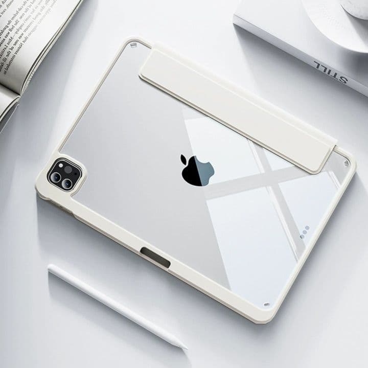 タブレットケース iPad/iPad Air/iPad Pro/mini クリア背面デザイン 高透明保護ケース