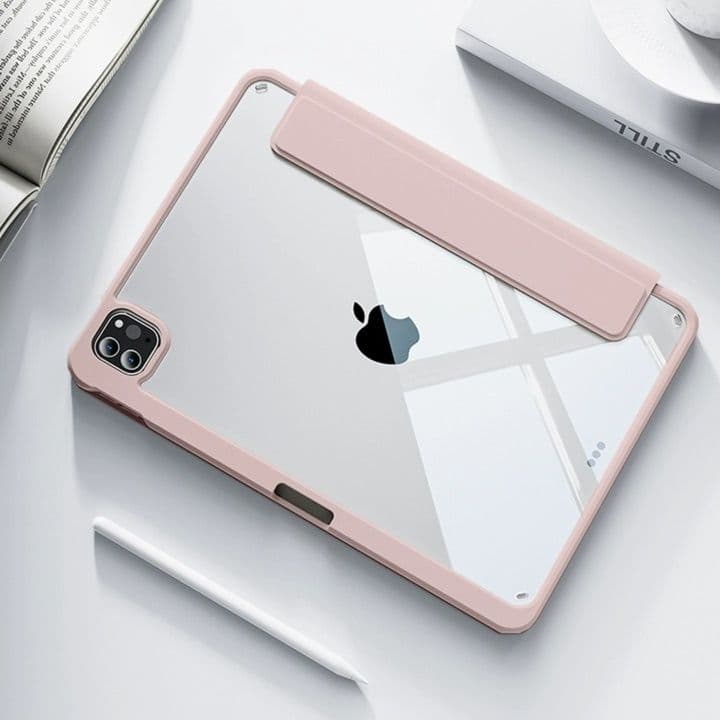 タブレットケース iPad/iPad Air/iPad Pro/mini クリア背面デザイン 高透明保護ケース