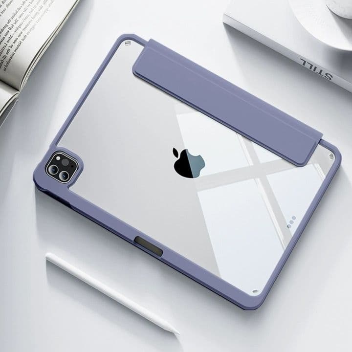 タブレットケース iPad/iPad Air/iPad Pro/mini クリア背面デザイン 高透明保護ケース
