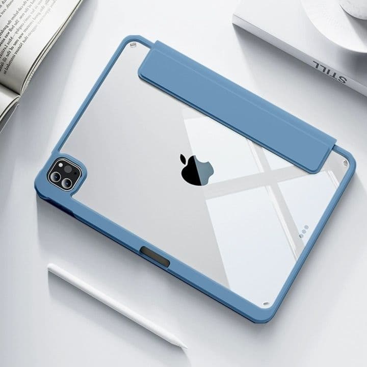 タブレットケース iPad/iPad Air/iPad Pro/mini クリア背面デザイン 高透明保護ケース