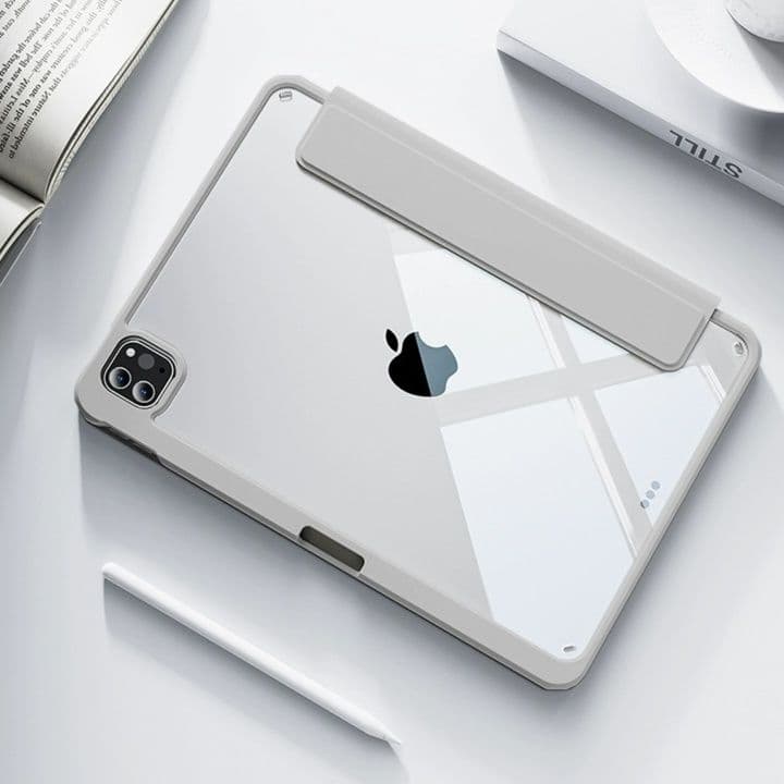 タブレットケース iPad/iPad Air/iPad Pro/mini クリア背面デザイン 高透明保護ケース