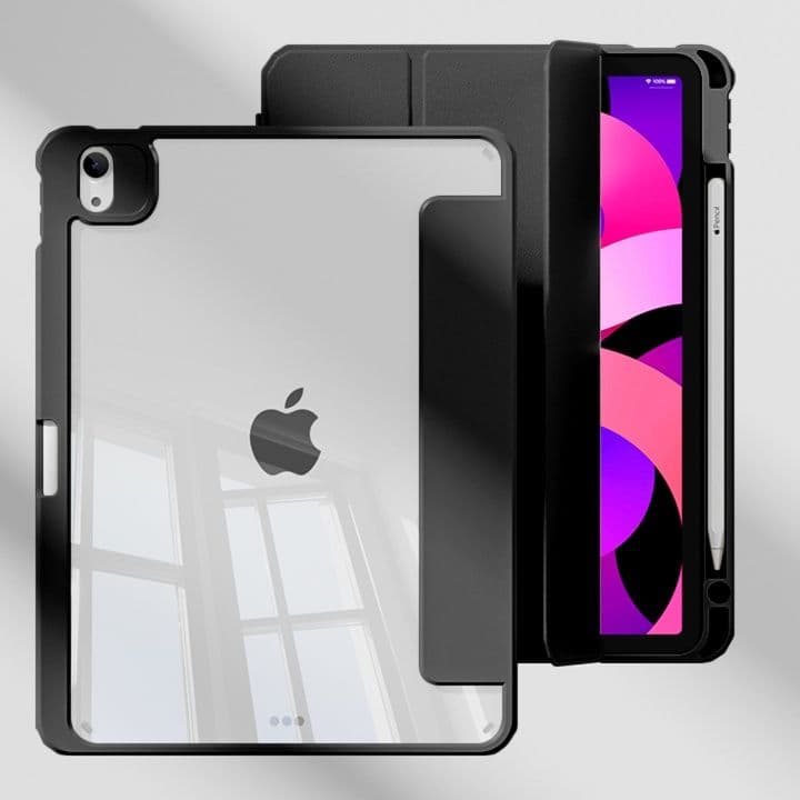 タブレットケース iPad/iPad Air/iPad PRo/miniタブレットケース 磁気吸着式透明背面保護タブレットケース