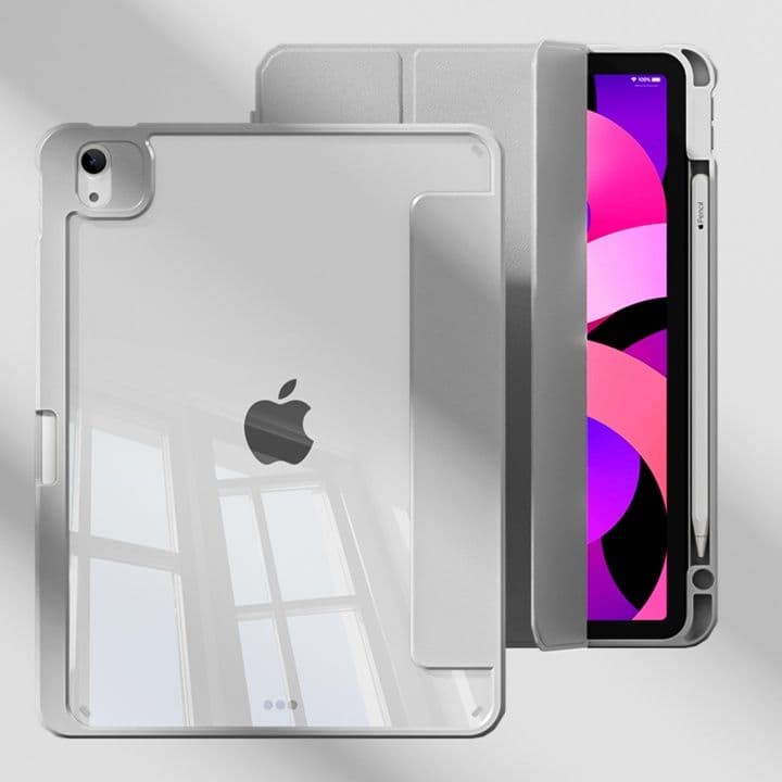 タブレットケース iPad/iPad Air/iPad PRo/miniタブレットケース 磁気吸着式透明背面保護タブレットケース