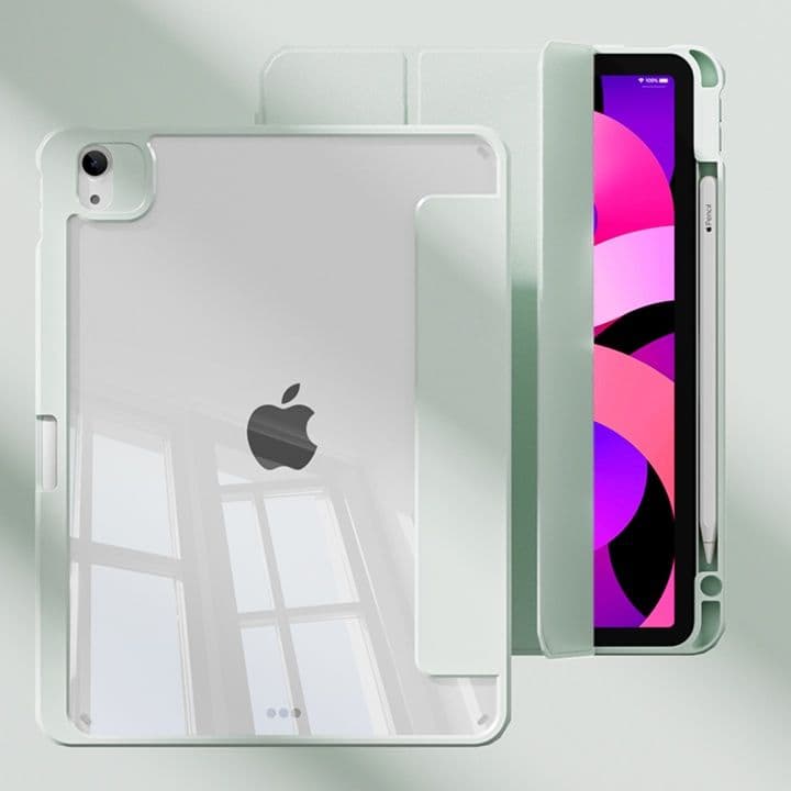 タブレットケース iPad/iPad Air/iPad PRo/miniタブレットケース 磁気吸着式透明背面保護タブレットケース