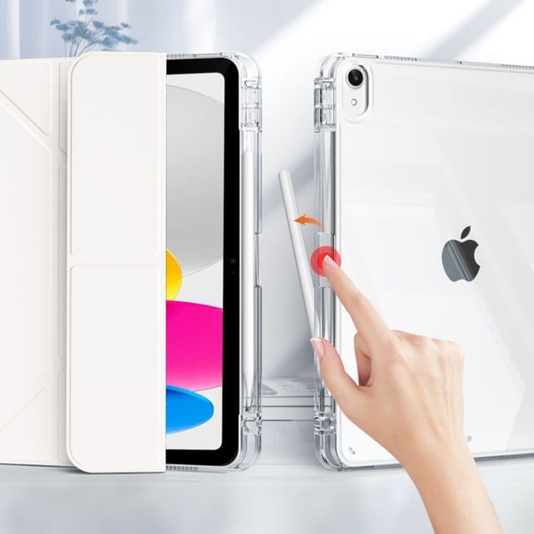 タブレットケース iPad/iPad Air/iPad Pro/mini 透明ソフト筆槽付き保護カバー