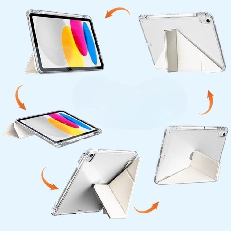 タブレットケース iPad/iPad Air/iPad Pro/mini 透明ソフト筆槽付き保護カバー