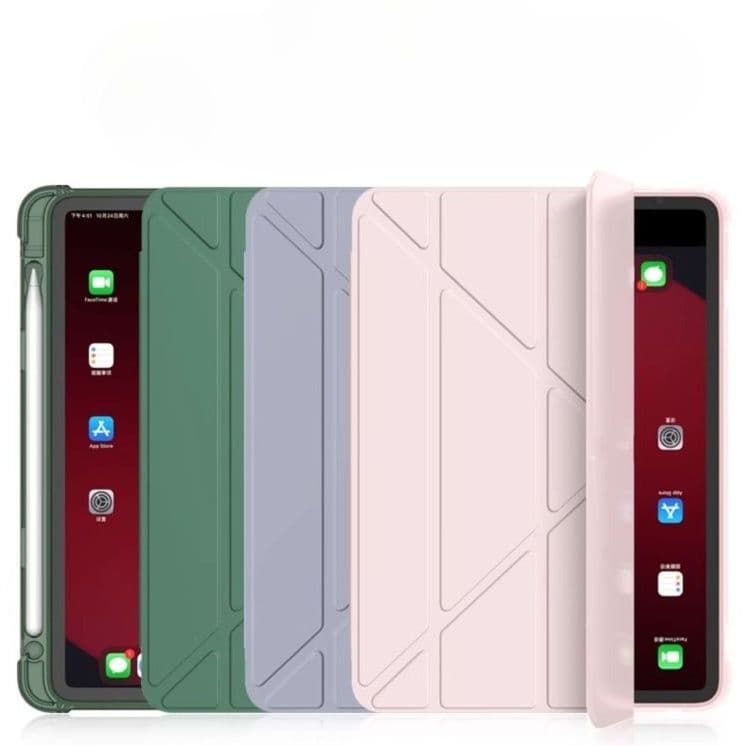 タブレットケース iPad/iPad Air/iPad Pro/mini 柔軟シリコン全包み折り畳み式保護ケース