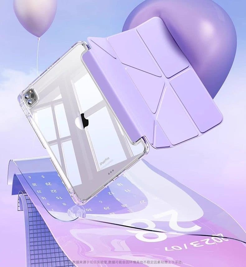 タブレットケース ipad/iPad Air/iPad Pro/mini iPad/iPad Air/iPad Pro/mini 透明背面保護カバー 折り畳み式