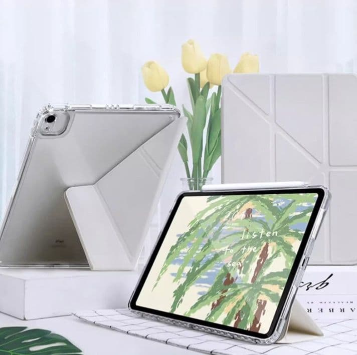 タブレットケース iPad/iPad Air/iPad Pro/mini/Y字型タブレットケース 折り畳み充電対応タブレット保護カバー