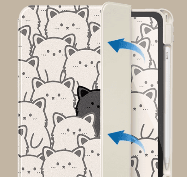 タブレットケース iPad/iPad Air/iPad Pro/mini/ タブレットケース 猫ちゃん集合 回転式保護カバー