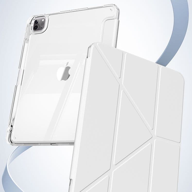 タブレットケース iPad/iPad Air/iPad Pro/mini 透明折りたたみスタンド機能付き保護カバー