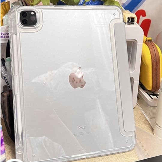 タブレットケース iPad/iPad Air/iPad Pro/mini クリア透明保護カバー 機能美