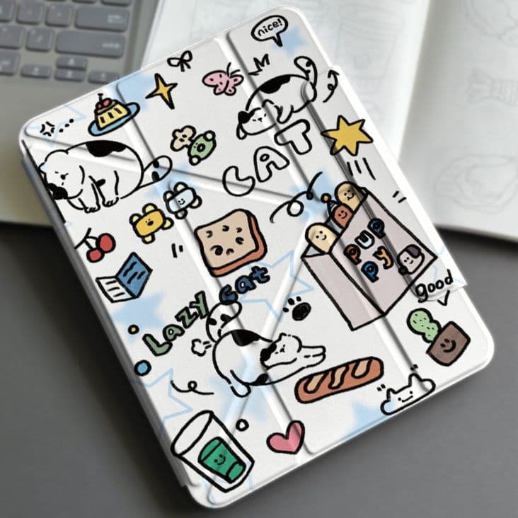 タブレットケース iPad/iPad Air/iPad Pro/mini ゆるかわ動物イラスト保護カバー
