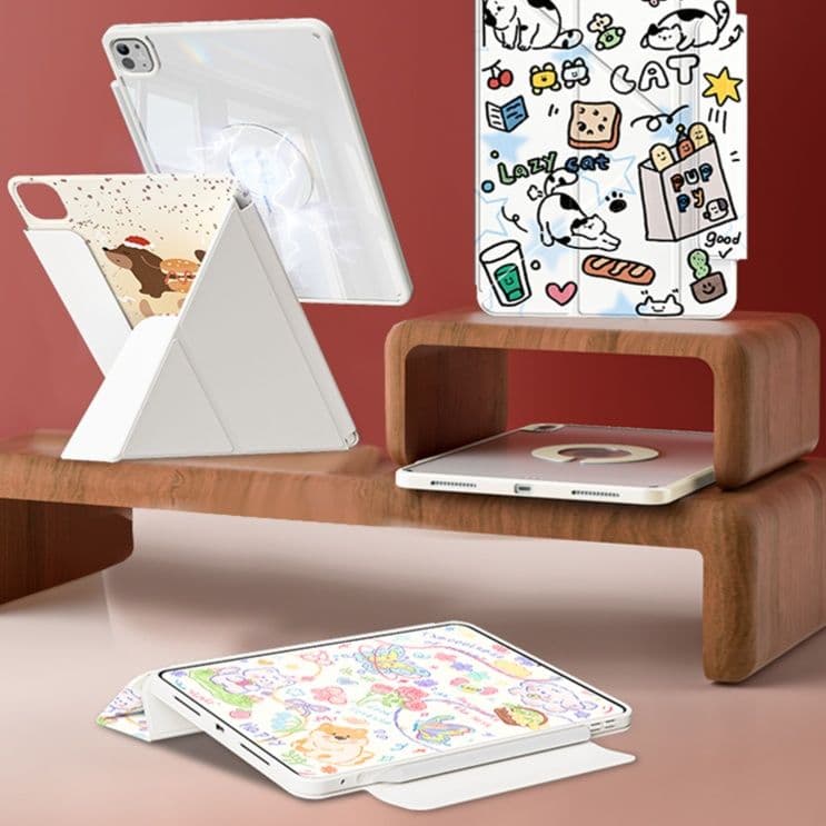 タブレットケース iPad/iPad Air/iPad Pro/mini ゆるかわ動物イラスト保護カバー