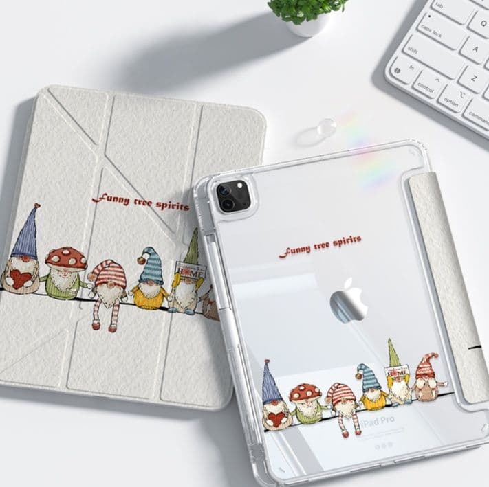 タブレットケース iPad/iPad Air/iPad Pro/mini 森の妖精たち 透明保護ケース