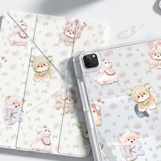 タブレットケース iPad/iPad Air/iPad Pro/mini 森の妖精たち 透明保護ケース