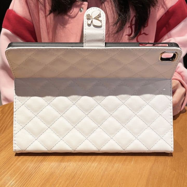 タブレットケース iPad/iPad Air/iPad Pro/mini 蝶モチーフ キルティング 手帳型ケース