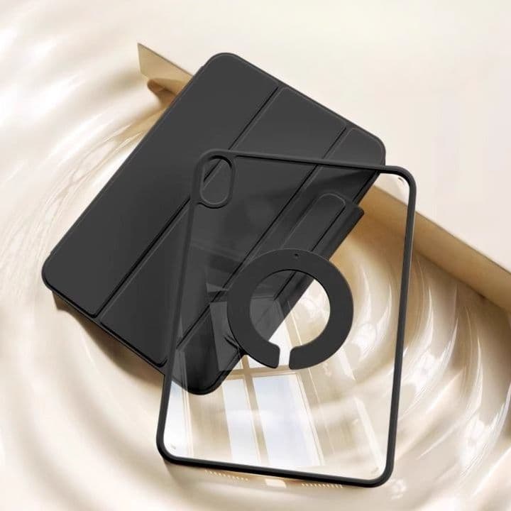 タブレットケース iPad/iPad Air/iPad Pro/mini 透明背面 回転スタンド機能付きケース