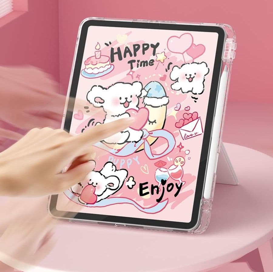 タブレットケース 安定感抜群スタンド式透明保護ケース iPad/iPad Air/iPad Pro/mini