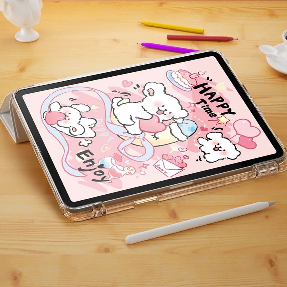 タブレットケース 安定感抜群スタンド式透明保護ケース iPad/iPad Air/iPad Pro/mini