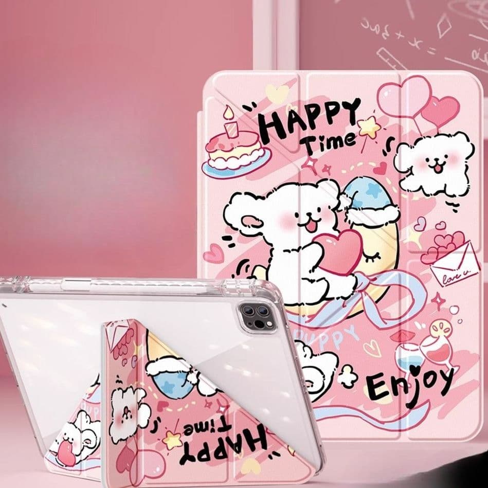 タブレットケース 安定感抜群スタンド式透明保護ケース iPad/iPad Air/iPad Pro/mini