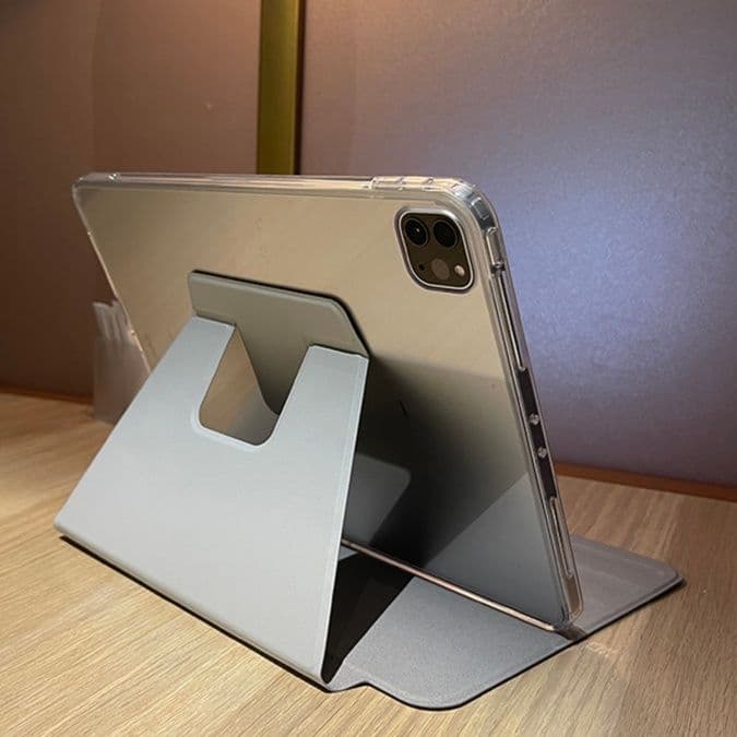 タブレットケース iPad/iPad Air/iPad Pro/mini 多角度調整 スタンド式透明保護ケース