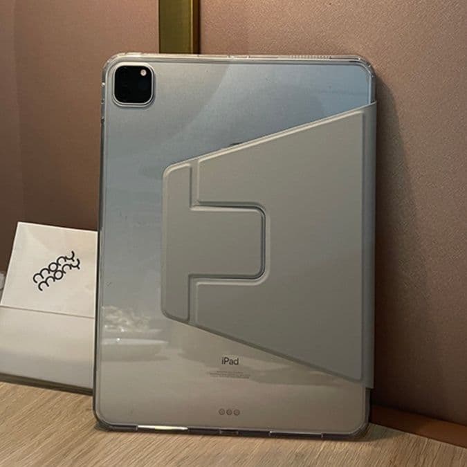 タブレットケース iPad/iPad Air/iPad Pro/mini 多角度調整 スタンド式透明保護ケース