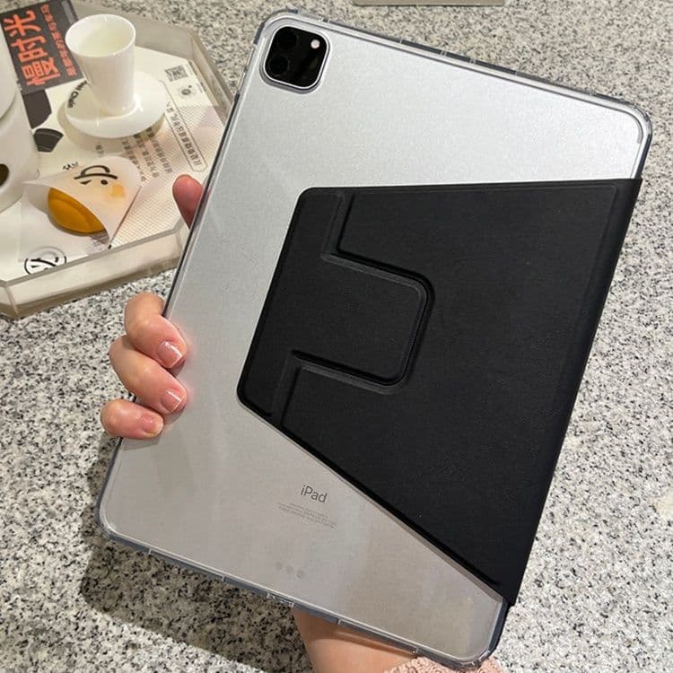 タブレットケース iPad/iPad Air/iPad Pro/mini 多角度調整 スタンド式透明保護ケース