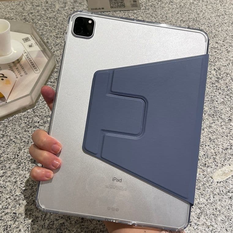 タブレットケース iPad/iPad Air/iPad Pro/mini 多角度調整 スタンド式透明保護ケース