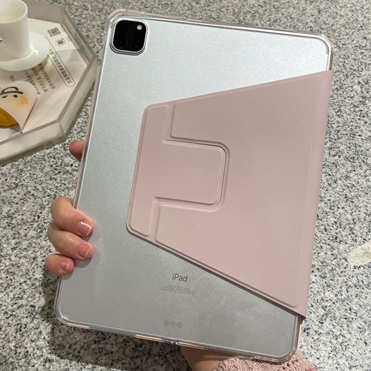 タブレットケース iPad/iPad Air/iPad Pro/mini 多角度調整 スタンド式透明保護ケース