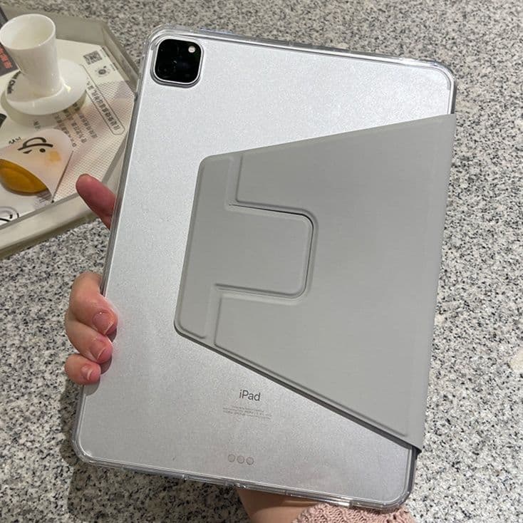 タブレットケース iPad/iPad Air/iPad Pro/mini 多角度調整 スタンド式透明保護ケース