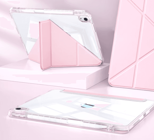 タブレットケース ipad/iPad Air/iPad Pro/mini iPad/iPad Air/iPad Pro/mini 透明背面保護カバー 折り畳み式