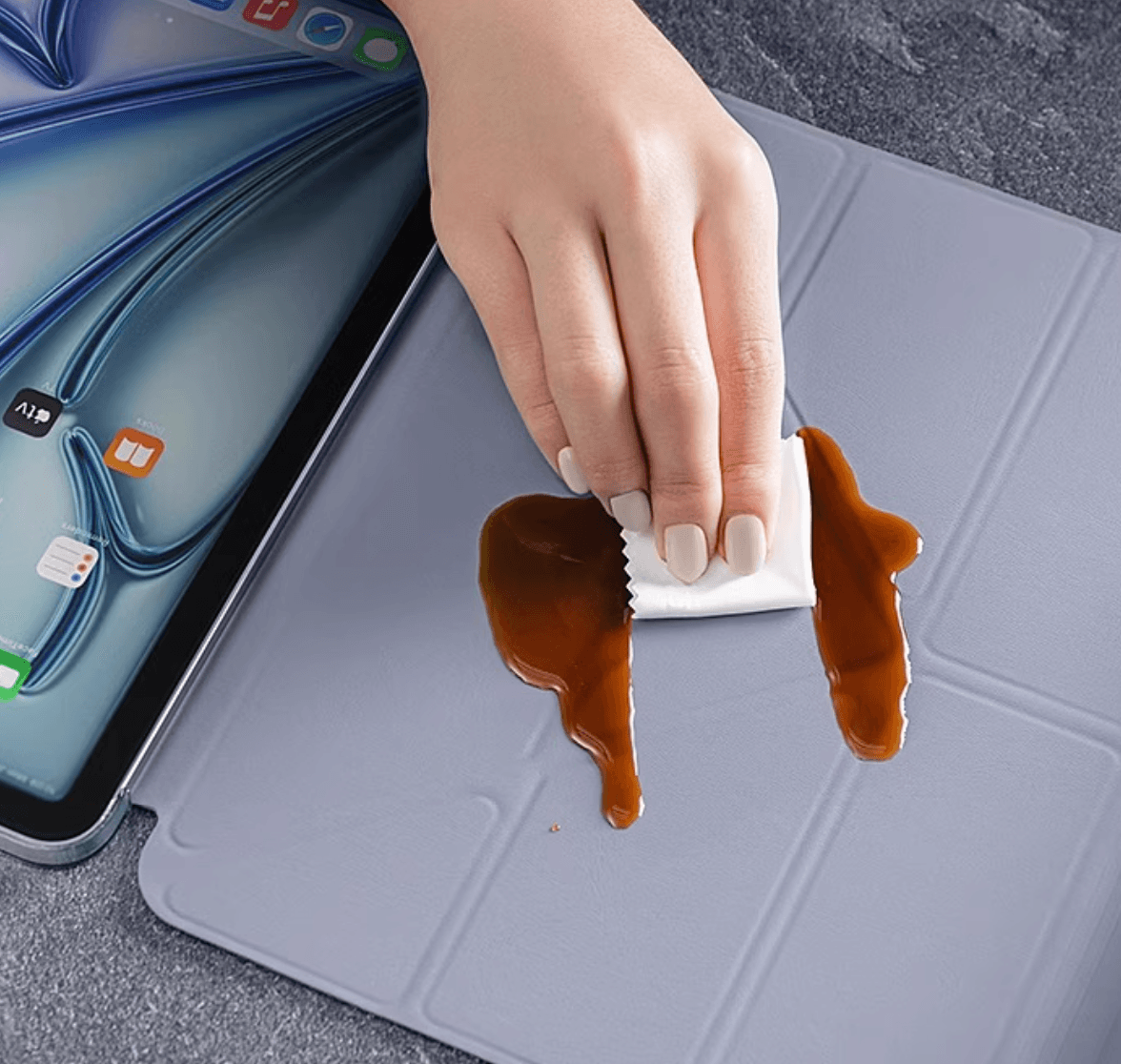 タブレットケース iPad Air/iPad PRo/mini 多機能折りたたみ式保護タブレットスタンド＜高級＞