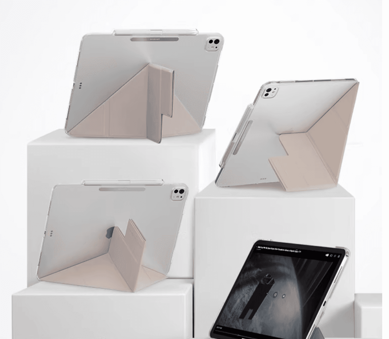 タブレットケース iPad Air/iPad PRo/mini 多機能折りたたみ式保護タブレットスタンド＜高級＞