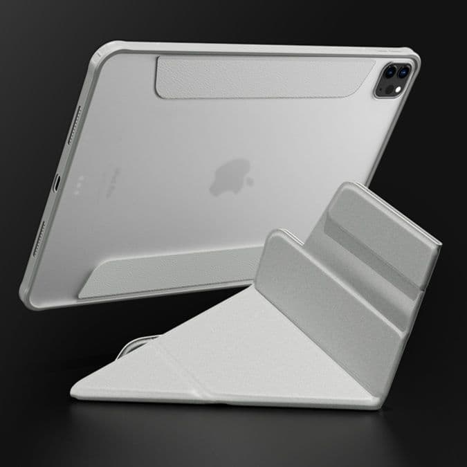 タブレットケース 磁力スタンド半透明保護カバー iPad/iPad Air/iPad Pro