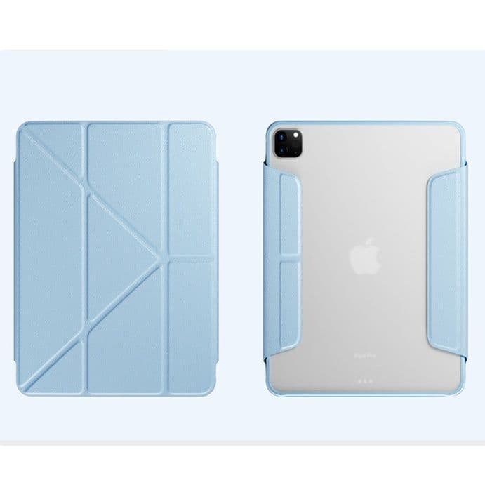 タブレットケース 磁力スタンド半透明保護カバー iPad/iPad Air/iPad Pro