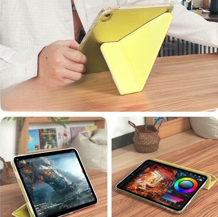 タブレットケース 幾何学模様スタンド機能付き/透明タブレットケース iPad/iPad Air/iPad Pro/mini
