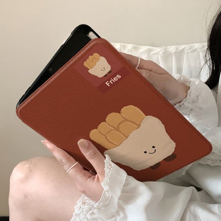 タブレットケース ポテト柄 可愛い保護カバー iPad/iPad Air/iPad Pro/mini