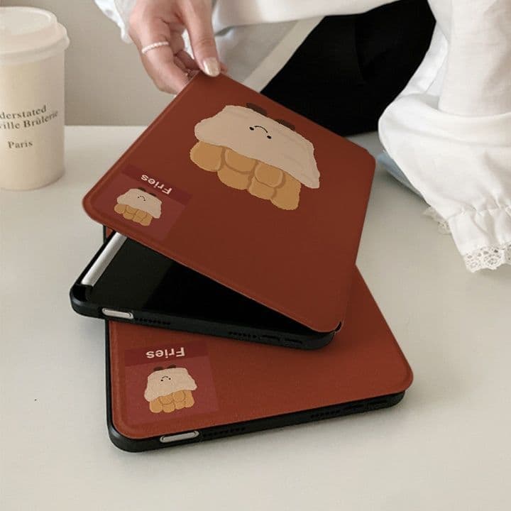 タブレットケース ポテト柄 可愛い保護カバー iPad/iPad Air/iPad Pro/mini