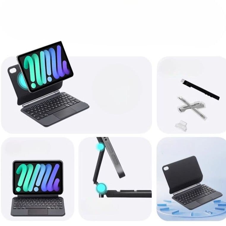 タブレットケース 磁力吸着キーボード付きタブレット保護ケース iPad mini