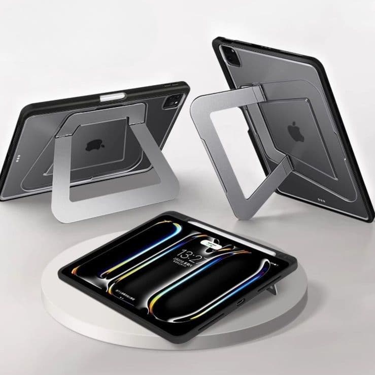 タブレットケース iPad/iPad Air/iPad PRo アルミタブレットケース 創作者のための多角度スタンド機能付きケース