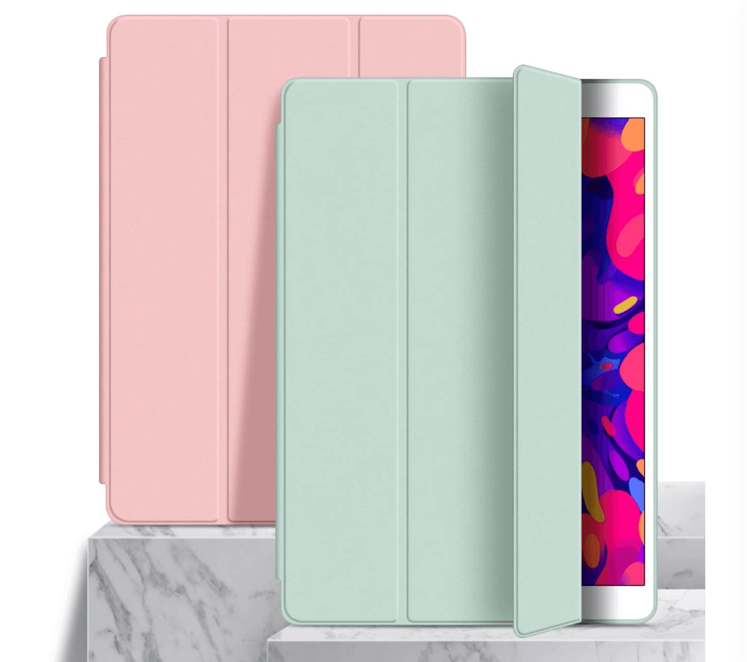 タブレットケース iPad/iPad Air/iPad Pro/miniタブレットケース 側面磁気充電対応ペン収納三つ折り保護ケース