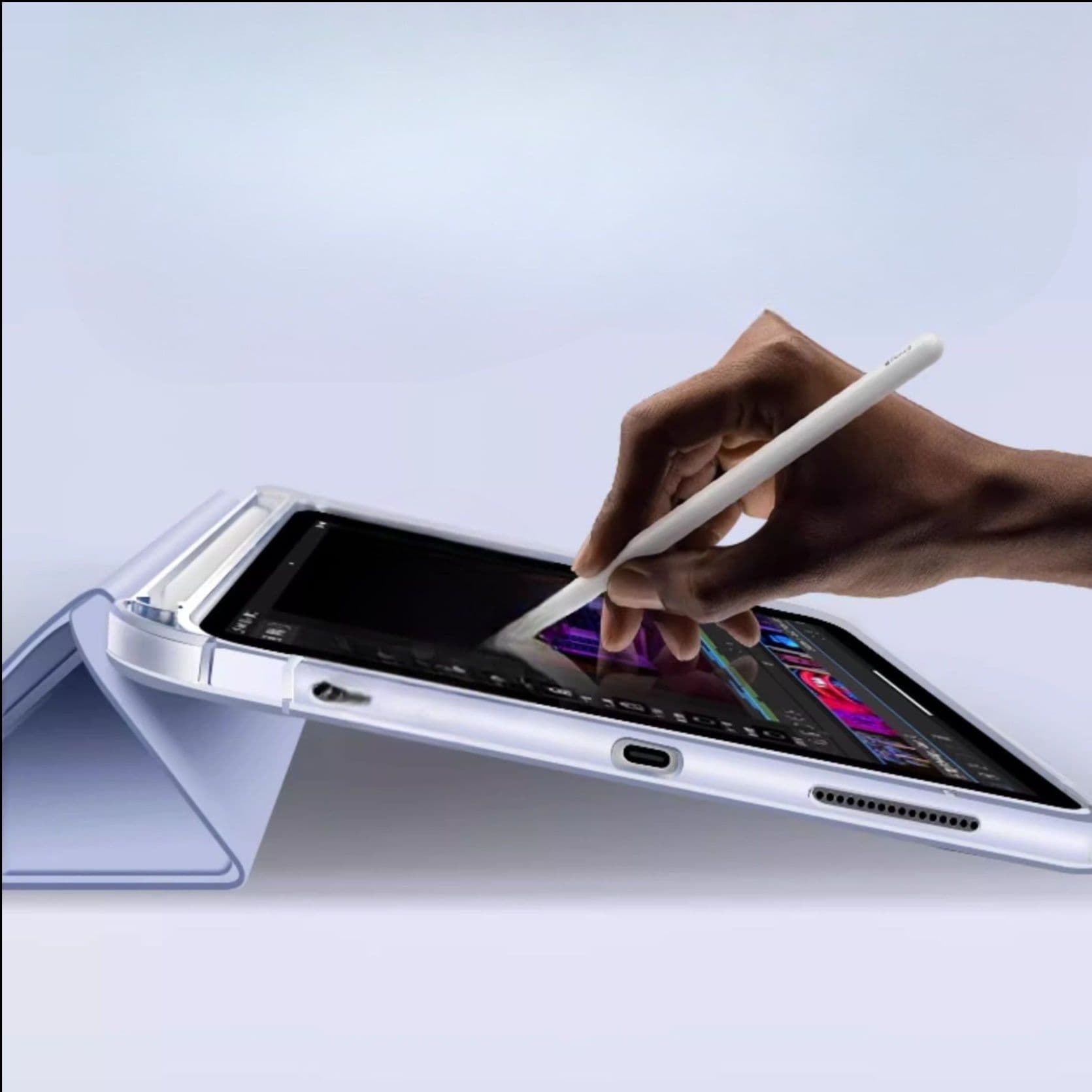タブレットケース iPad/iPad Air/iPad Pro/miniタブレットケース 衝撃吸収 硬底軟辺 保護カバー