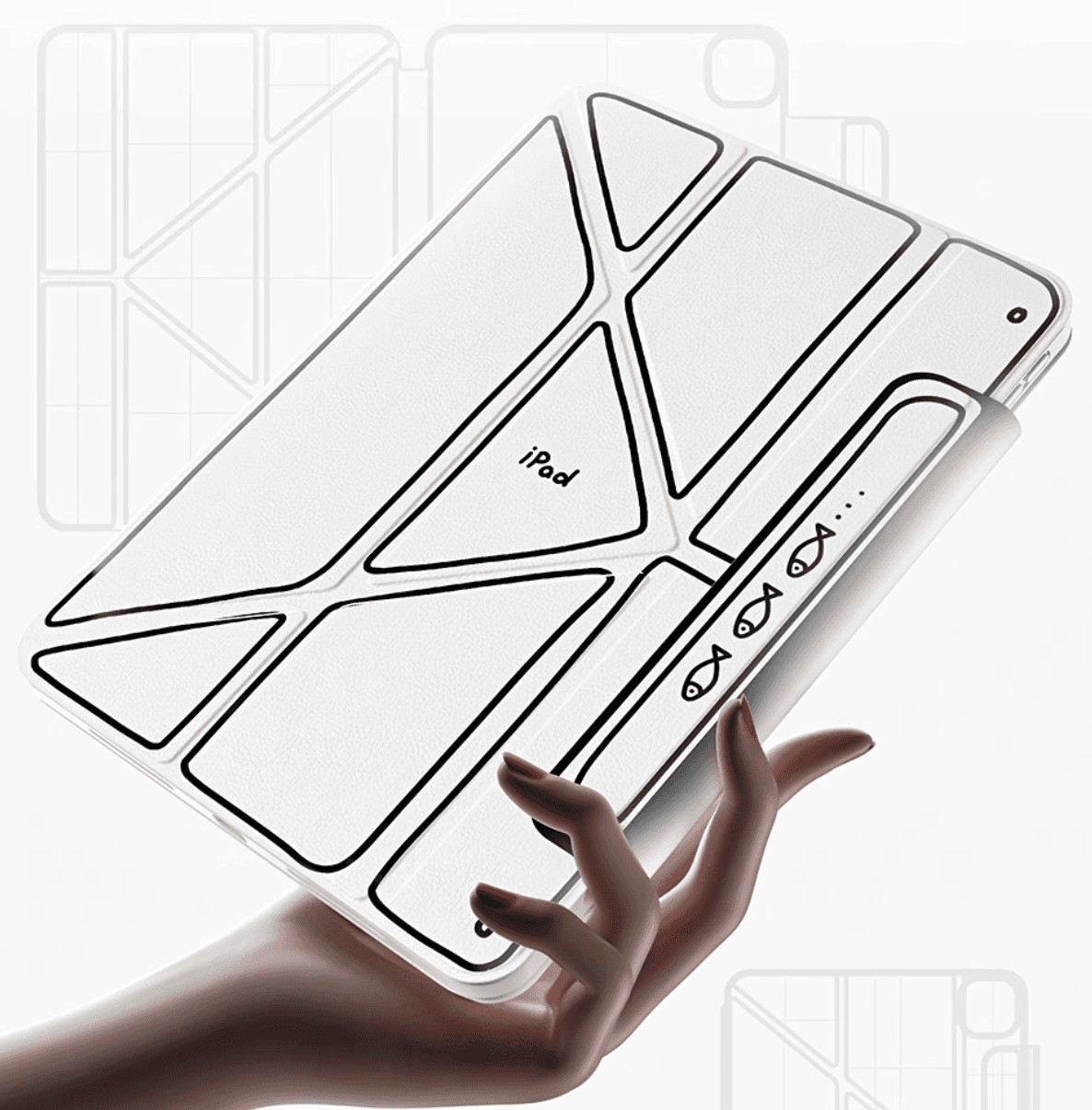 タブレットケース iPad/iPad Air/iPad Pro/miniタブレットケース 多機能折りたたみ式保護カバー
