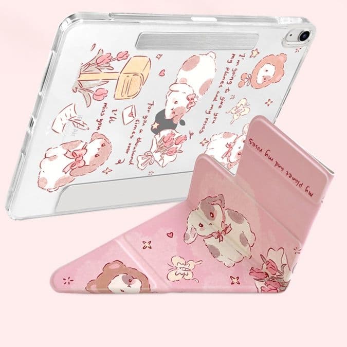 タブレットケース かわいい動物柄 磁石折りたたみ保護カバー iPad/iPad Air/iPad Pro/mini