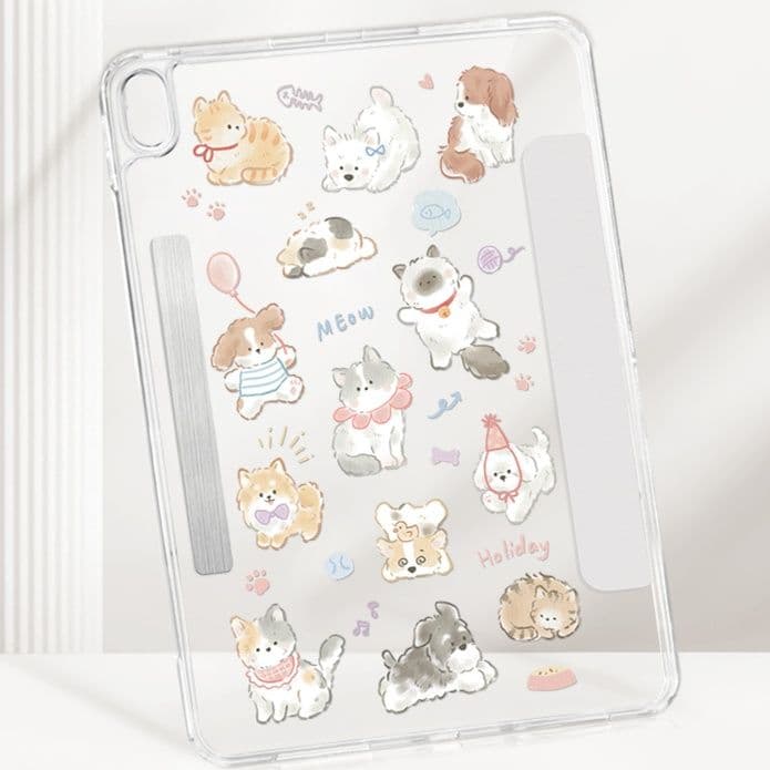 タブレットケース かわいい動物柄 磁石折りたたみ保護カバー iPad/iPad Air/iPad Pro/mini